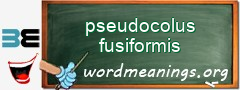 WordMeaning blackboard for pseudocolus fusiformis